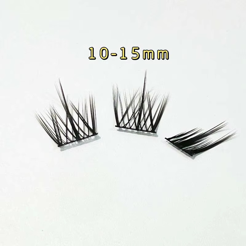 Mixiaohe Fox Wing Cluster-Wimpern, 3-teilig, natürlich, 02 - Bild 6