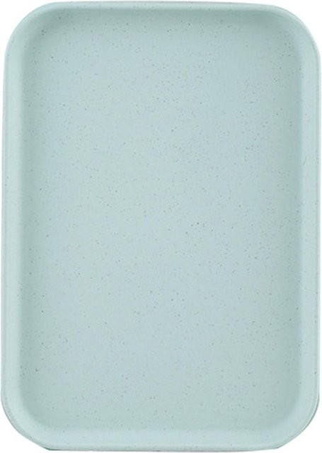 Serviertablett aus Weizenstroh von Fishine in Hellgrün, rechteckiges Tablett im nordischen Stil für Snacks und Obst, Breite: 31 cm, Tiefe: 22,5 cm - Bild 1