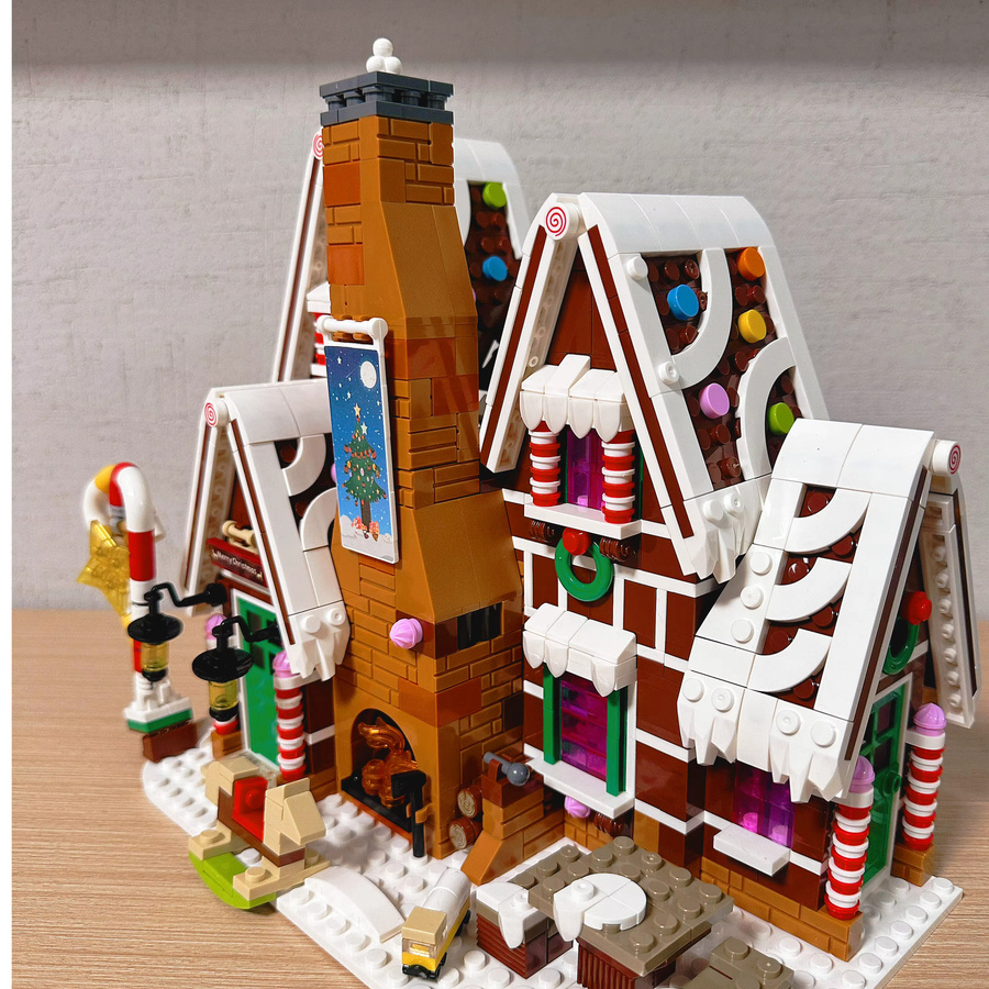 Lebkuchen Haus Familie, Bausteine Modell, Bunt / Mehrfarbig - Bild 3