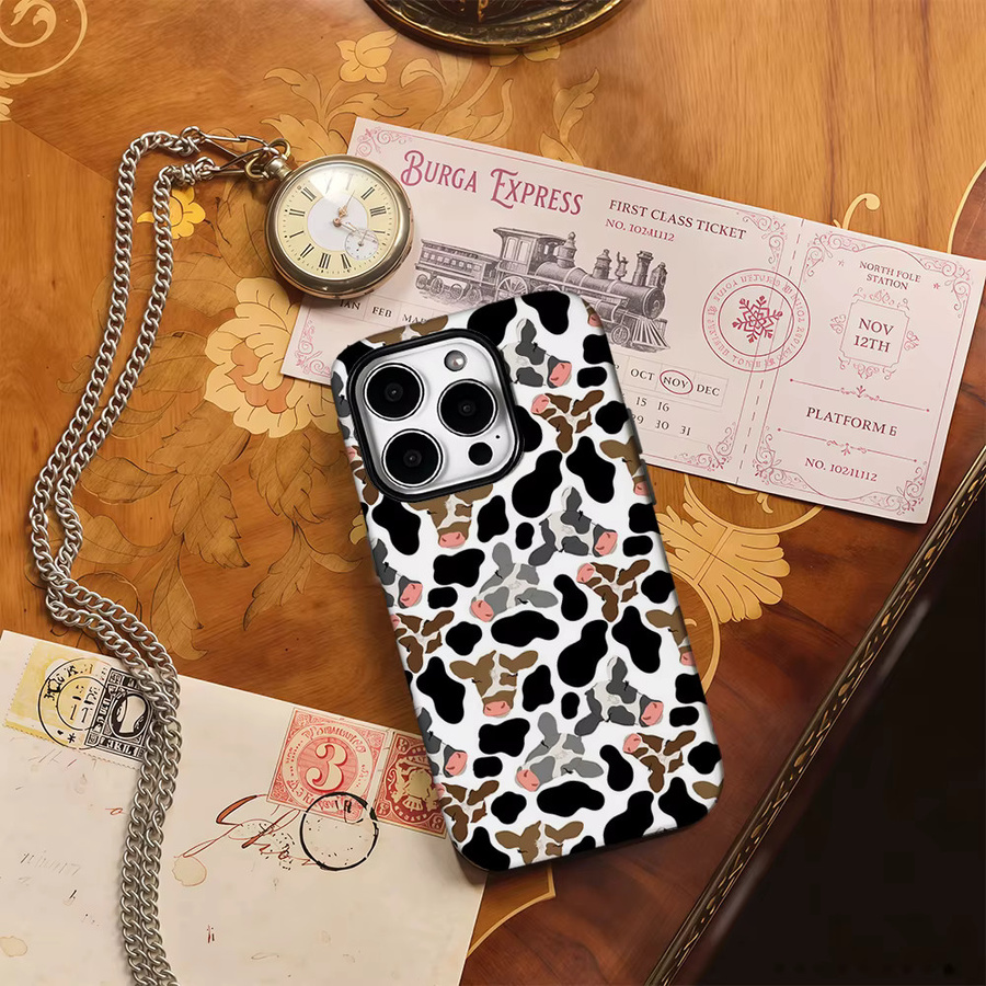 Potdemiel Handyhülle Patchwork Rinder Reverie für iPhone in Multicolour mit doppelschichtiger Rückseite - Bild 4