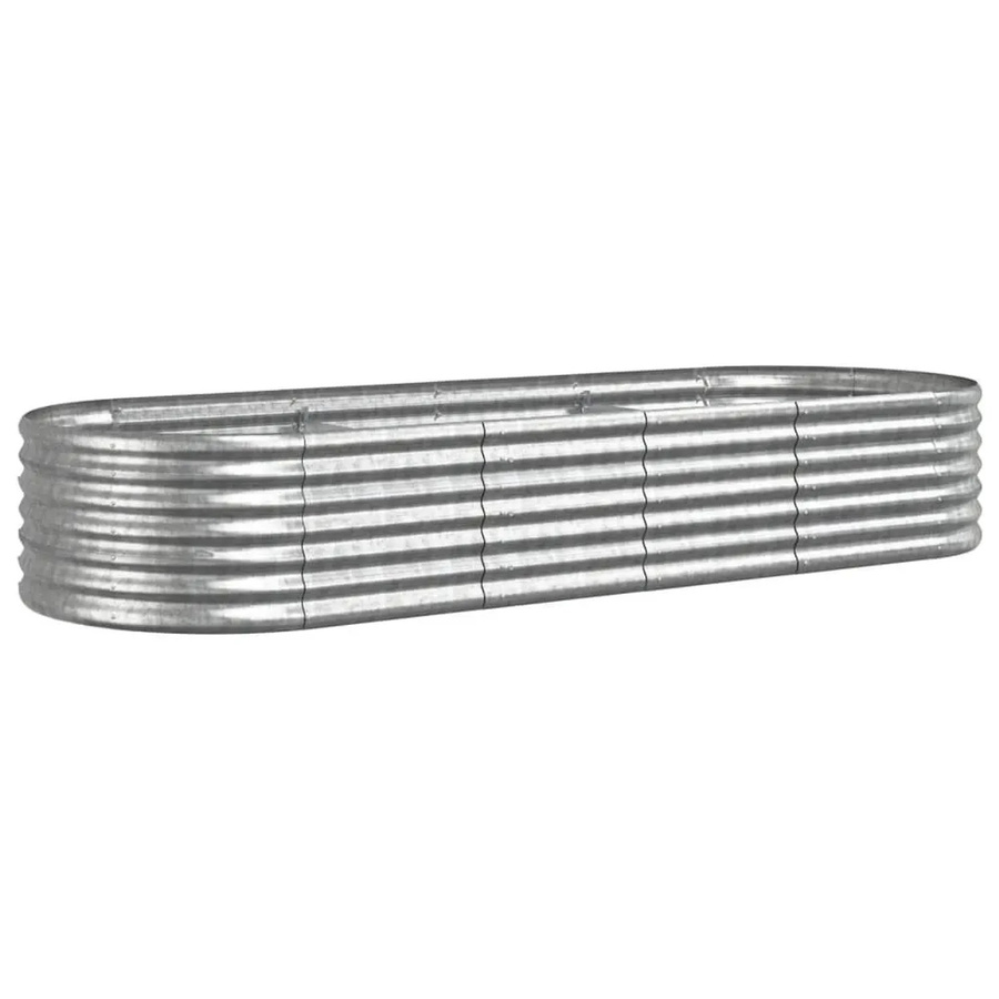 vidaXL Hochbeet aus verzinktem Stahl in Silber, B/T/H: 224 x 80 x 36 cm - Bild 2