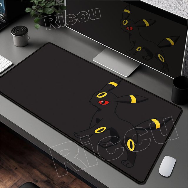 Potdemiel Gaming-Tastaturmatte XXL Umbreon Anime Schreibtischunterlage Schwarz - Bild 1
