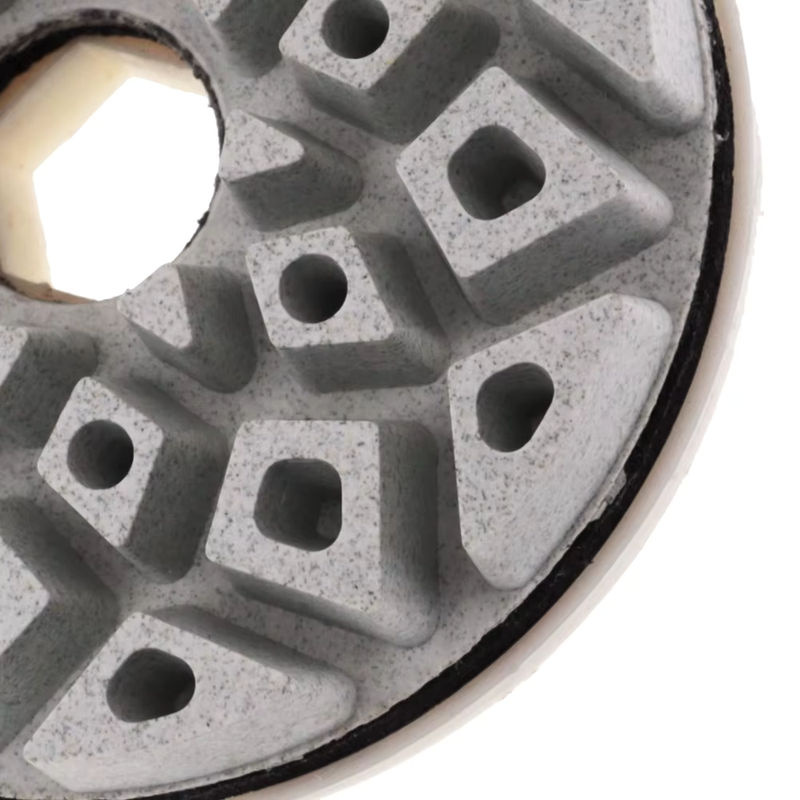 RIJILEI Schleifpads Set für Kantenpolitur von Granit, Marmor und Beton, 7 Stück, Durchmesser: 100 mm, Farbe: Grau - Bild 4