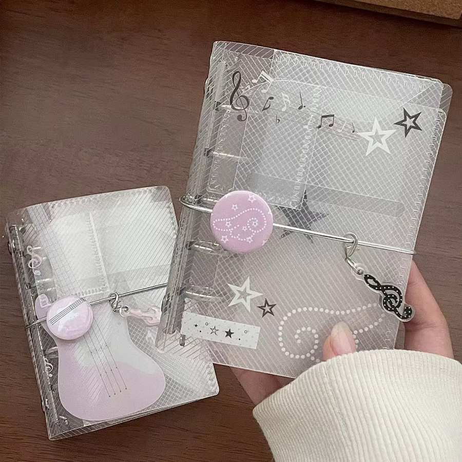 M5 Musik-Thema Ringbuch Notizbuch und Scrapbook aus PP, dreifach faltbarer Kartenorganizer und Fotoalbum in Multicolour - Bild 5