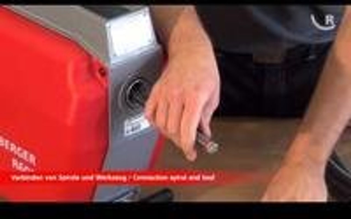 Rothenberger Rohrreinigungsmaschine R 600 mit Führungsschlauch, Rot, 690 W, für Durchmesser 20 - 150 mm - Bild 2