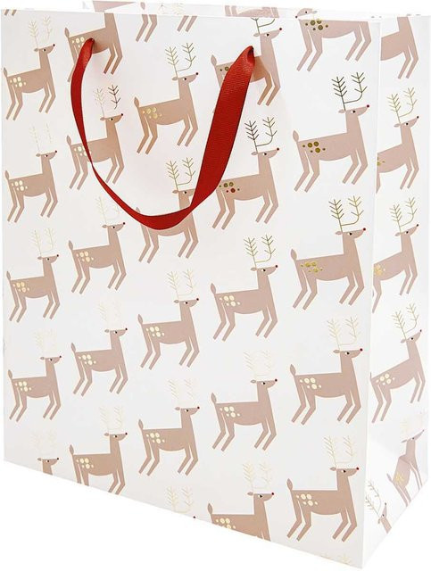 Rico Design Paper Poetry Geschenktüte Rentiere Multicolor B/T/H: 26 x 12 x 32 cm - Bild 1