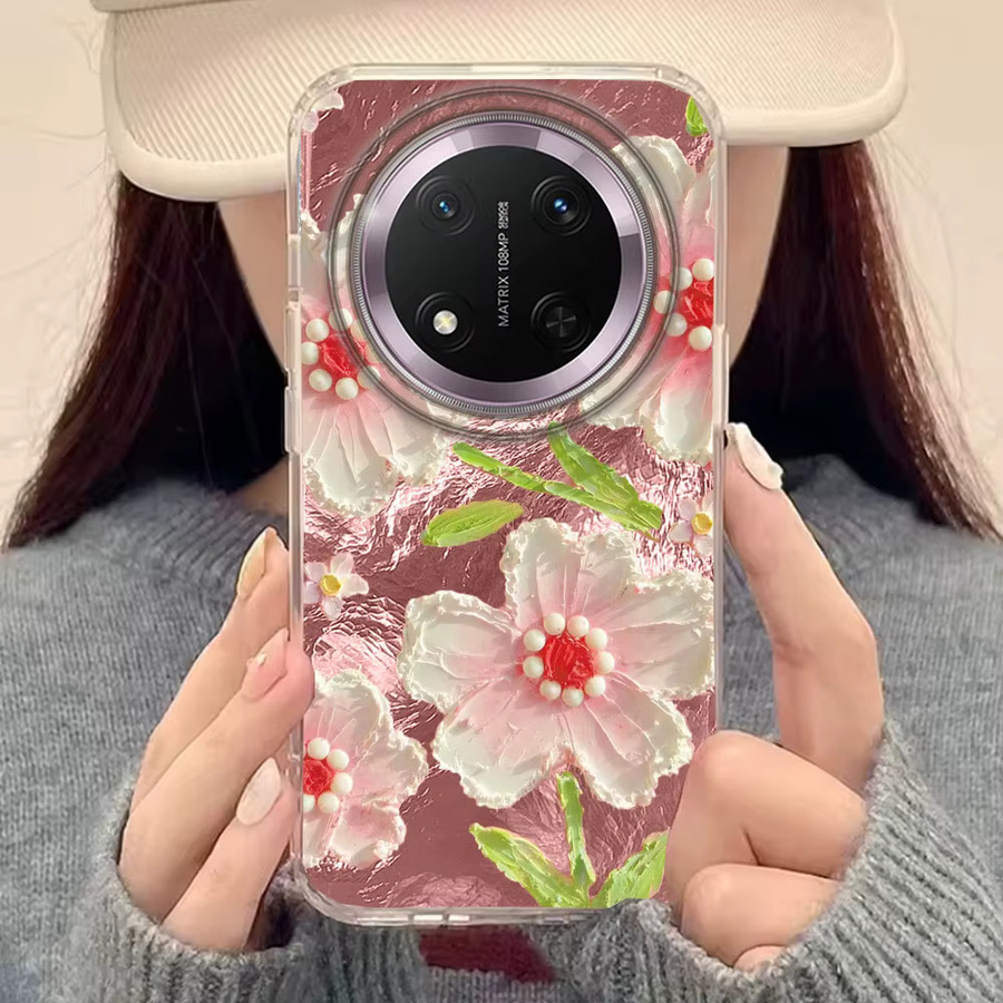 Retro Ölgemälde Blumen Handyhülle für Honor Modelle in Multicolour - Bild 1