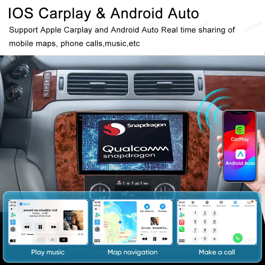 Android 16 Autoradio für Chevrolet Orlando (2009-2018) mit QLED Display, GPS, 4G LTE, 5G und WIFI in Schwarz - Bild 4