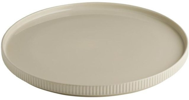 APS Teller THE GRID Dessertteller aus Porzellan, beige, Durchmesser: 32 cm, Höhe: 2,5 cm - Bild 1