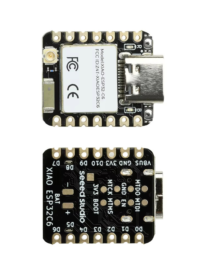 Seeed Studio XIAO ESP32-C6 ESP32-C3 Entwicklungsboard mit WiFi, Bluetooth und Zigbee, USB-C, Schwarz - Bild 2