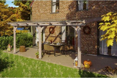 SKANHOLZ Terrassenüberdachung Rimini in Beige mit Polycarbonat-Dach, B/T: 648 x 300 cm - Bild 1