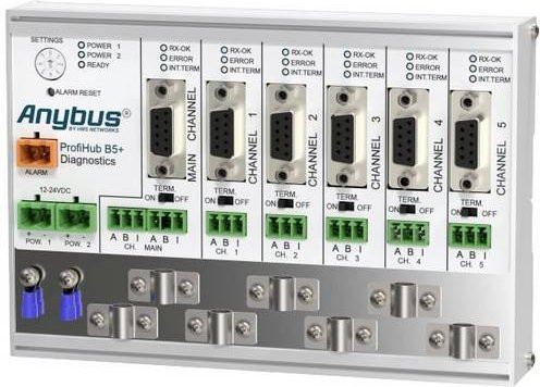 Anybus Repeater ProfiHub B5+R in Weiß mit Betriebsspannung 12 V/DC oder 24 V/DC - Bild 1