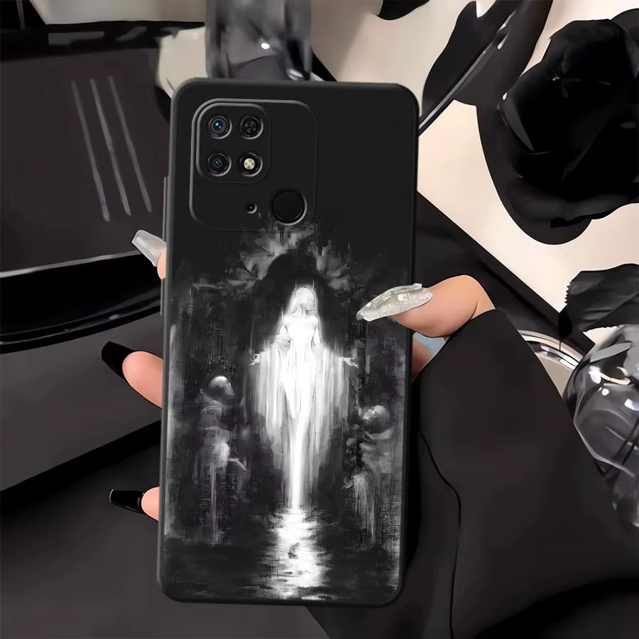Weiche Handyhülle für Xiaomi Redmi 10 A1 A2 Plus 14C A4 K40 K80 Pro A3 9 13C 12C A5 mit Schwert und weißem Haar Hexe in Weiß - Bild 5