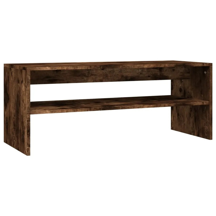 vidaXL Couchtisch aus Holzwerkstoff in Räuchereiche, B/T/H: 100 x 40 x 40 cm - Bild 2