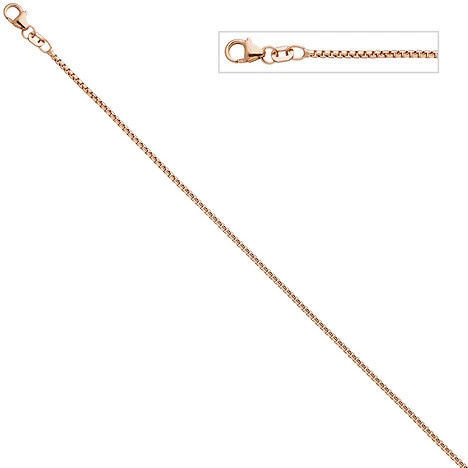 Colfem Venezianerkette 925 Silber, rotgold vergoldet, 45 cm, Unisex - Bild 1