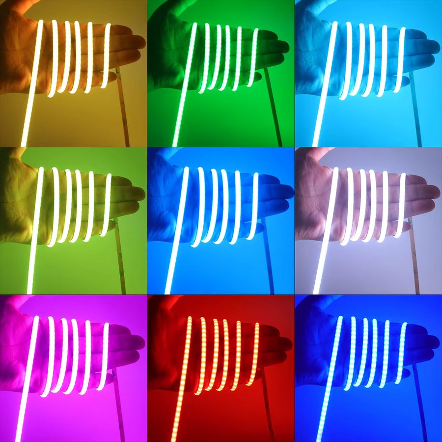 HEGEHE RGB COB LED Streifen Schmale Version 5mm mit 576 LEDs/m für DC 12V 24V - Bild 2