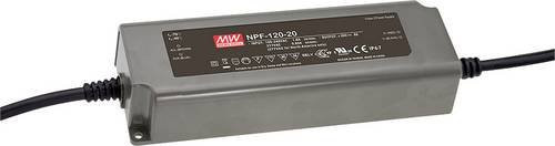 Mean Well NPF-120-20 LED-Treiber, grauer LED-Trafo mit 120W, 6A und 18 - 20 V/DC, nicht dimmbar mit PFC-Schaltkreis - Bild 1