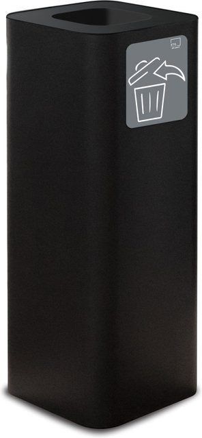 STIL CASA Mülleimer Pure 60, 6 l, schwarz, rechteckig, B/T/H: 31,2 x 31,2 x 82,5 cm - Bild 1