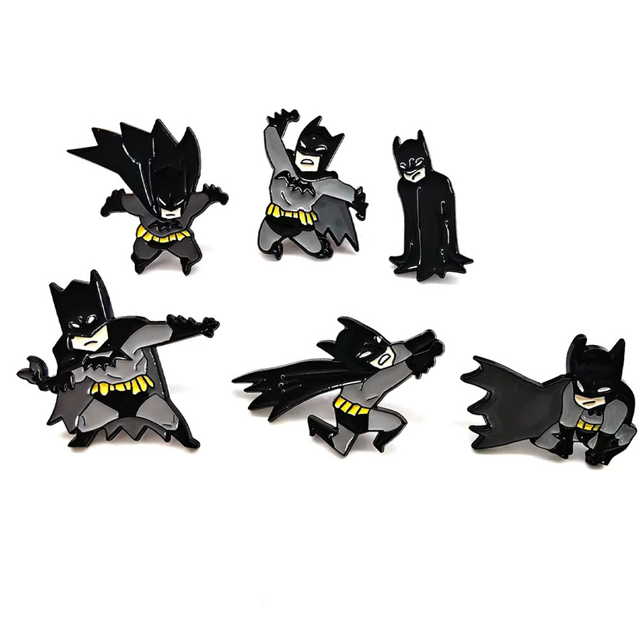 Warner Bros. Superhelden-Fledermaus-Emaille-Pin-Set, 6-teilig, Unisex - Bild 4