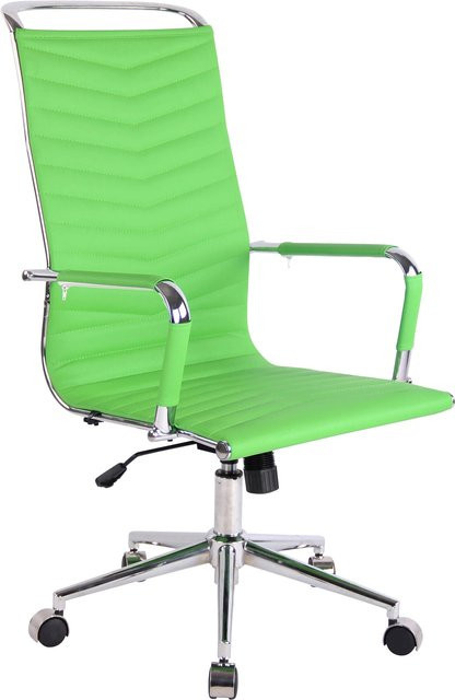 TPFLiving Bürostuhl Battle in Grün aus Kunstleder mit Armlehnen und Rollen, H x B x T: 120 x 57 x 65 cm - Bild 1