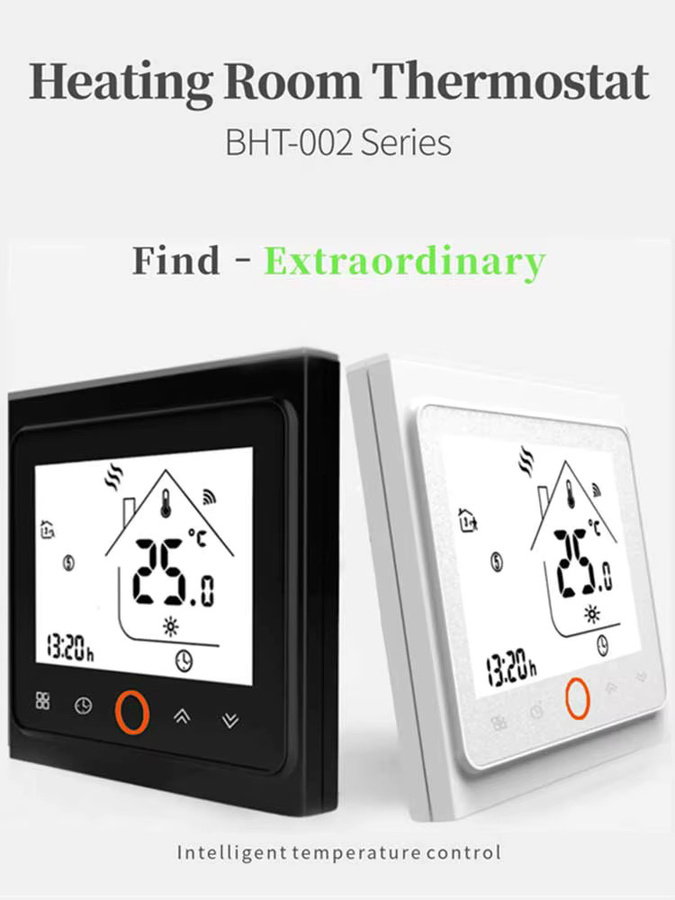 Beca BAC-002 Matter Smart Home Fan-Coil-System Digitaler HVAC-Thermostat in Weiß - Bild 4