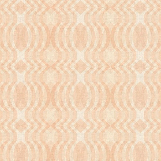 PROFHOME Retro Tapete Grafisch Matt in Beige, Alt-Rosa und Creme-Weiß, Vlies-Tapete mit geometrischem Muster, Breite: 0,53 m, Länge: 8,50 m - Bild 1