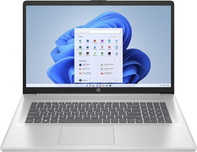 HP Notebook 17-cn3676ng in Natural Silver mit 17,3 Zoll Full HD Display, Intel Core i7, 16 GB RAM und 1000 GB SSD, Windows 11 - Bild 1