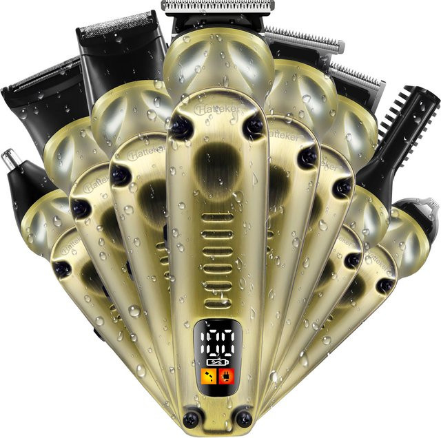 Hatteker Haarschneidemaschine-Set 8-in-1, Herren, Gold - Bild 1