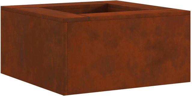 vidaXL Feuerstelle aus wetterfestem Stahl in Braun, B/T/H: 80 x 80 x 40 cm - Bild 1