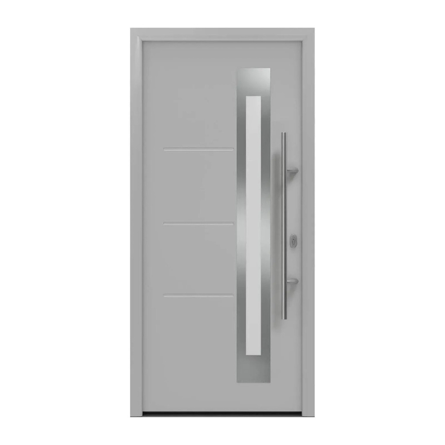 EcoStar Haustür Isopro IP 780S in Weißaluminium mit Glaseinsatz, B: 110 cm, H: 210 cm, DIN Rechtsausführung - Bild 2