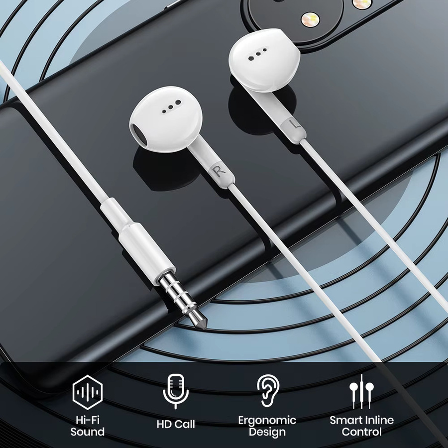 Resbyer In-Ear Kopfhörer mit 3,5mm Klinkenanschluss für Xiaomi und Redmi in Weiß - Bild 3