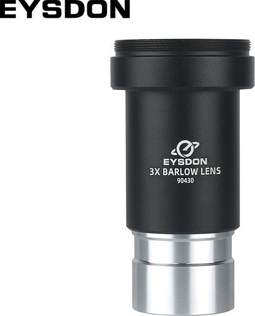 EYSDON 3x Barlow-Linse 1,25 Zoll Apochromatische 3-Elemente-FMC-Linse mit M42 x 0,75 mm Kameragewinde in Schwarz für astronomische Teleskope - Bild 1