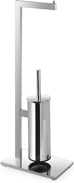 Ideal Standard Brillantbad META Papierhalter mit WC-Bürstengarnitur aus Messing in Chrom poliert, freistehend, B/T/H: 15,0 x 71,0 x 25,5 cm - Bild 1