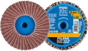 PFERD TOOLS COMBIDISC Korund Mini-POLIFAN CD Schleifscheibe Ø 50 mm A80 Braun für universelle Anwendungen - Bild 1