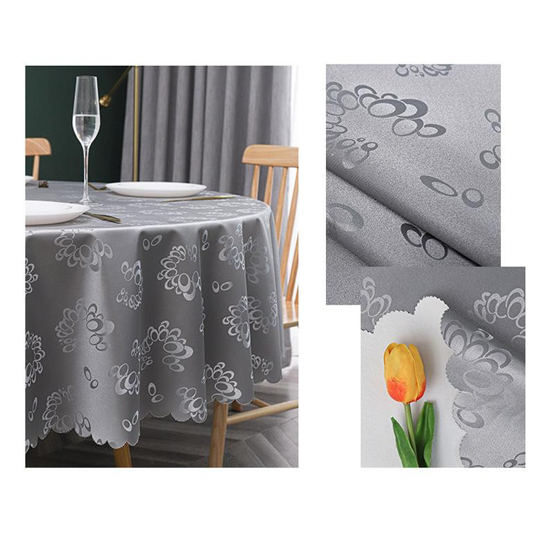 Runde Tischdecke von A Family Of Home Textiles aus PVC, wasserabweisend und waschbar, gestreift, Durchmesser: 200 cm - Bild 1