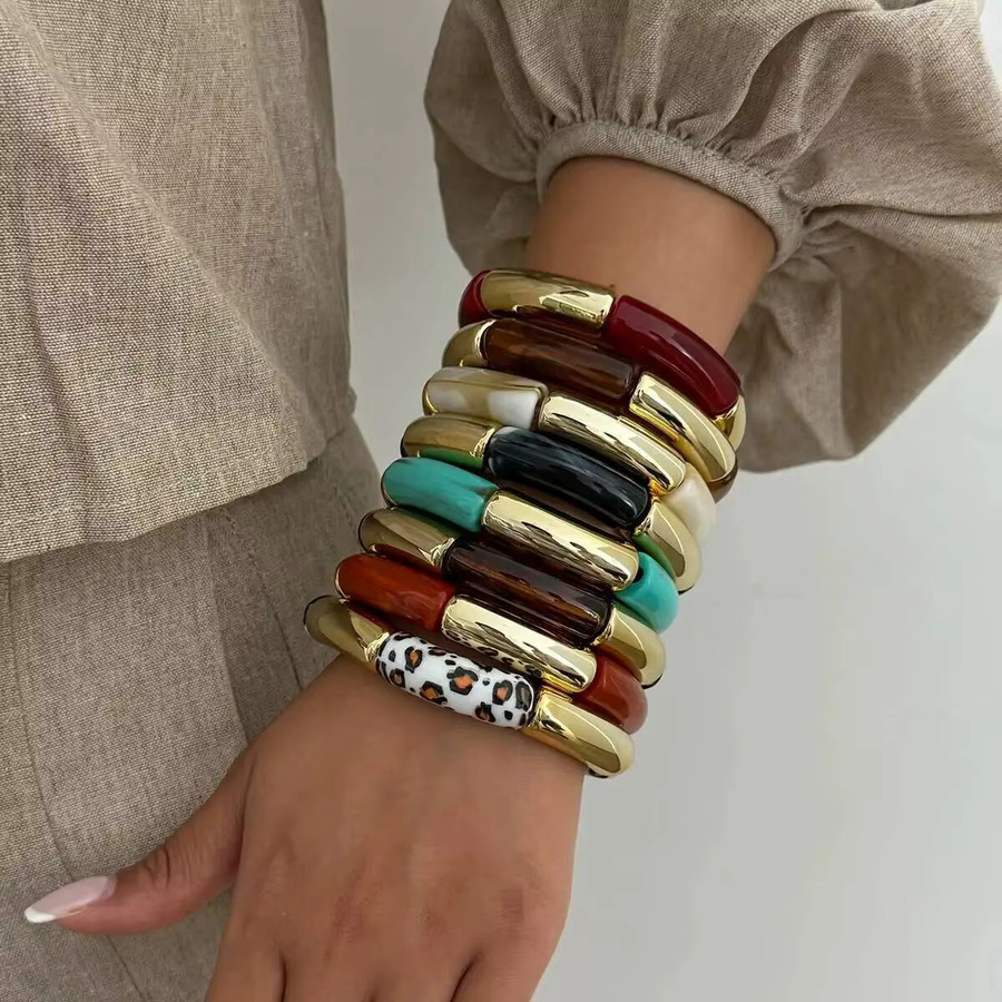 IngeSight.Z Armreif, Bambus-Leoparden, Gold, Damen, Steampunk - Bild 2