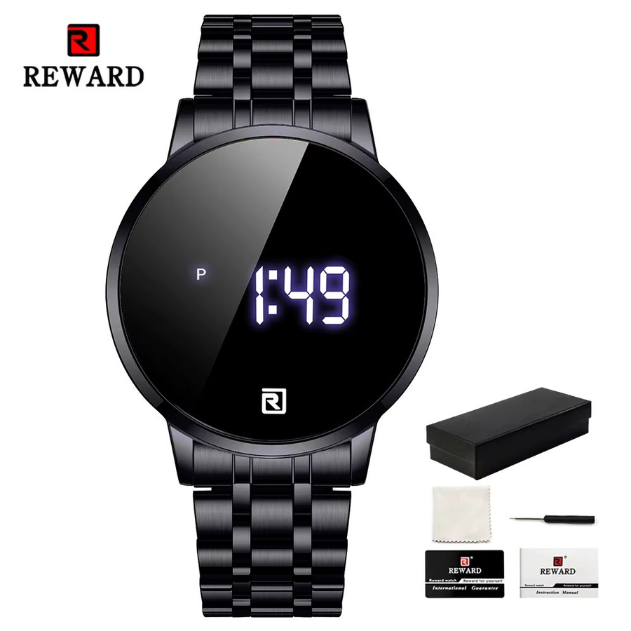 REWARD Armbanduhr Quarz, Edelstahl, Schwarz, Herren - Bild 6