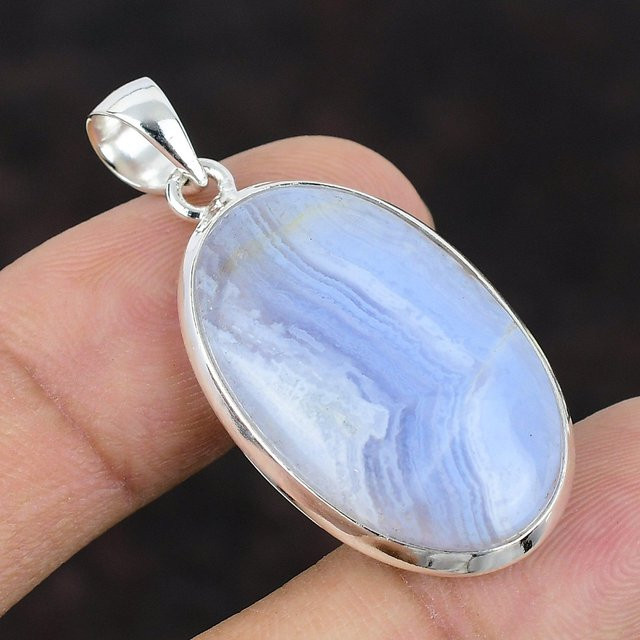 Jewel Paradise Anhänger, Blauer Spitze Achat, 925 Silber, Damen - Bild 1