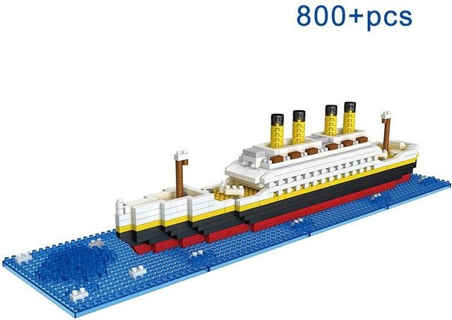 Wucifang Bags DIY Titanic Modell Bausteine, Konstruktionsspielzeug, Blau - Bild 1