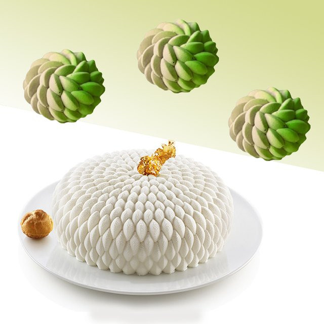 SHENHONG Silikon Mousse-Kuchenform in Weiß für Dessert und Backwerk - Bild 1