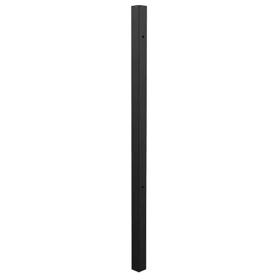 Klobenpfosten für Einzeltor in Schwarz Matt aus Aluminium zum Einbetonieren, Durchmesser: 6 cm, Höhe: 150 cm - Bild 2