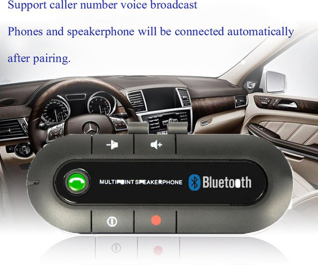 Kebidumei Bluetooth Freisprecheinrichtung für das Auto mit MP3-Musikplayer und Ladegerät in Schwarz - Bild 1