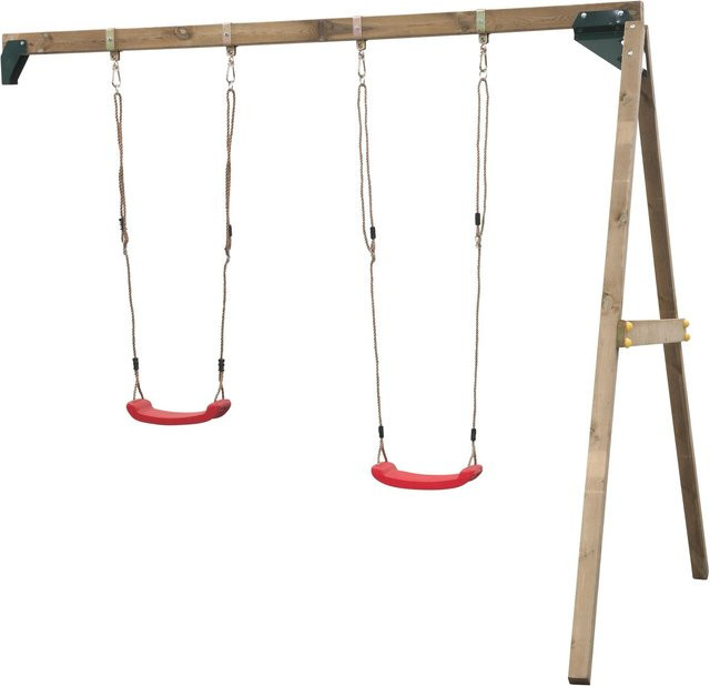 SwingKing Doppel-Schaukel Roger Wandanbau aus Holz für Kinder - Bild 1
