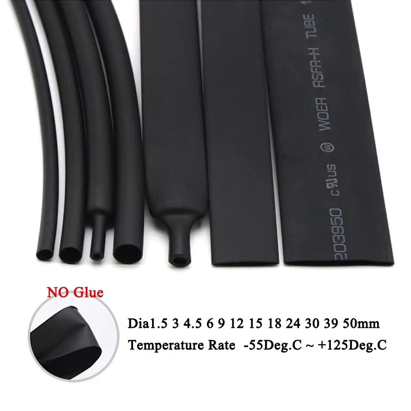 Schrumpfschlauch ohne Klebstoff aus Polyolefin in Schwarz, Durchmesser: 1,5 mm bis 39 mm, Kabelschutzrohr zur Isolierung - Bild 4