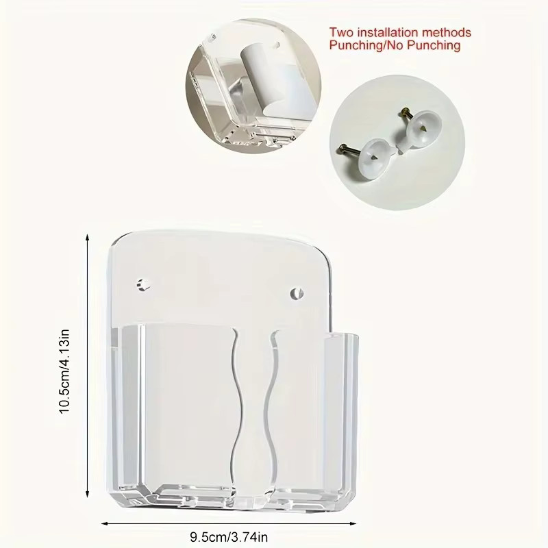Universeller Handy Wandhalter und Organizer in Transparent für Handy und Fernbedienung - Bild 3