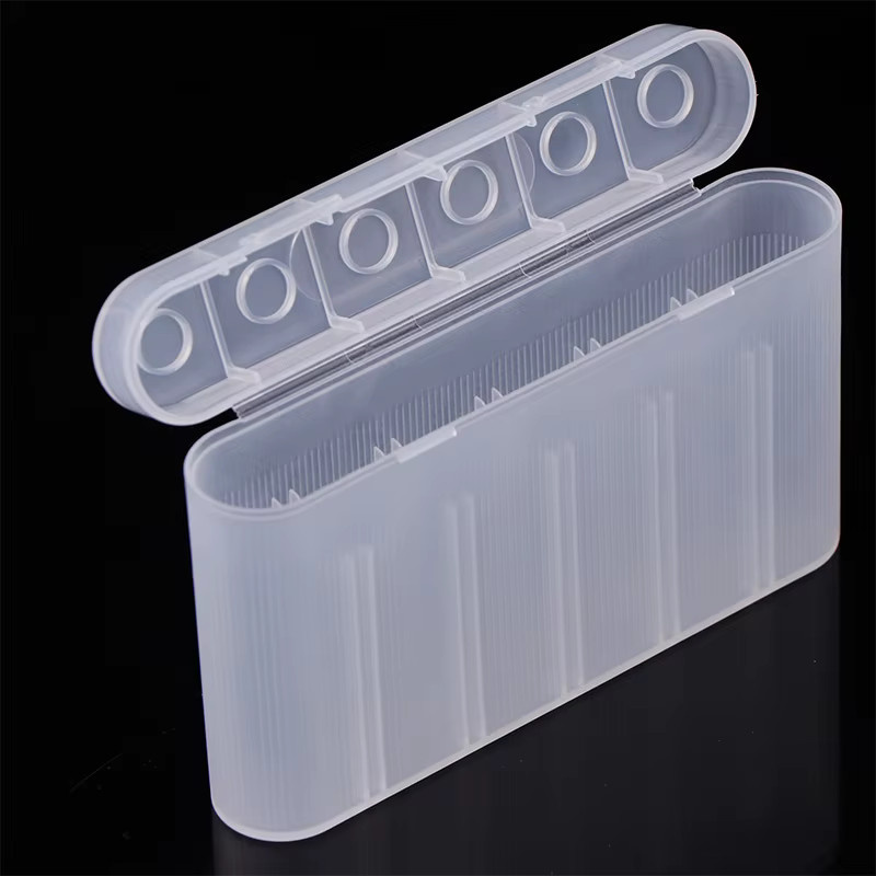 Wasserdichte Aufbewahrungsbox für 18650 Batterien mit 6 Slots, tragbarer Organizer und Schutzgehäuse, transparent - Bild 2