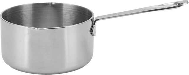 TOMTOP JMS Milchtopf aus Edelstahl in Silber mit flachem Boden und Ausgießhilfe - Bild 1