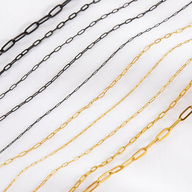 Edelstahl-Gliederkette, 1 Meter, 2,5 mm bis 6 mm - Bild 1