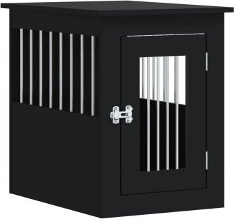 VidaXL Hundekäfig im Möbel-Stil Schwarz B/T/H: 62 x 45 x 59 cm - Bild 1
