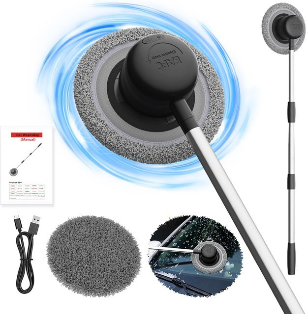 Elektrische Auto Waschmaschine mit Teleskopstange und Schaum-Pinsel zur Reinigung von Dach und Fenstern von EAFC - Bild 1